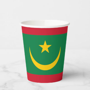 Mauritania Flag Paper Cups