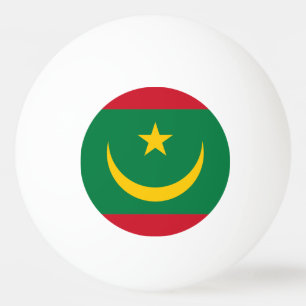 Mauritania Flag Ping Pong Ball