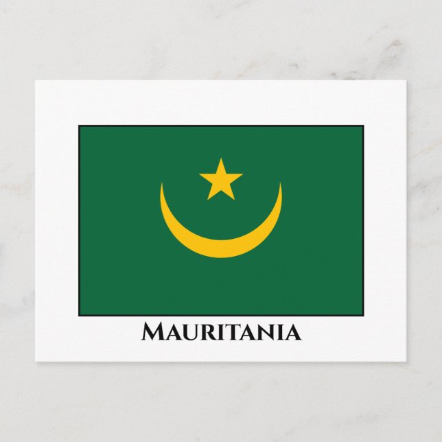 Mauritania Flag Postcard (Front)