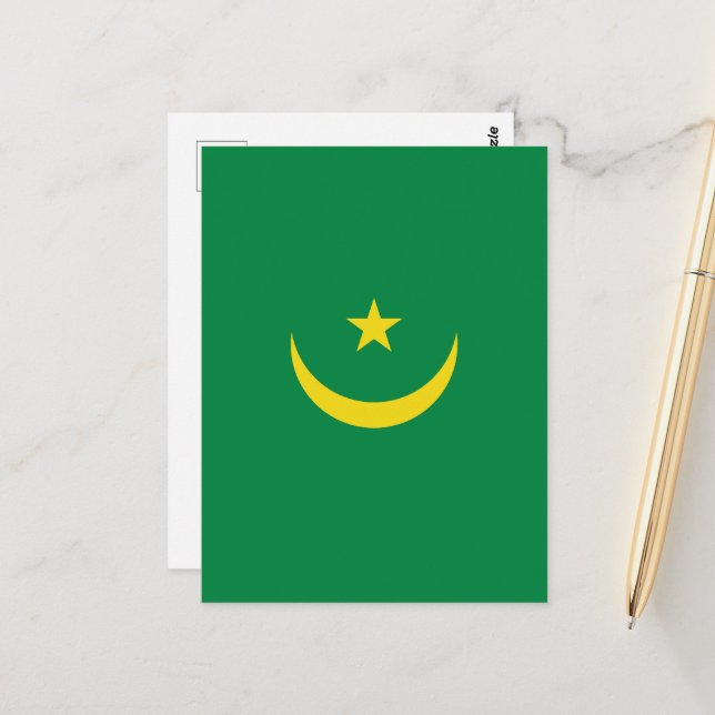 Mauritania flag postcard (Front/Back In Situ)
