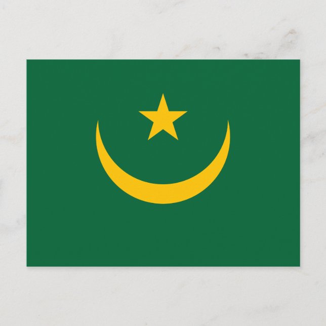 Mauritania Flag Postcard (Front)
