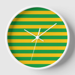 Mauritania flag stripes country symbol green yello clock