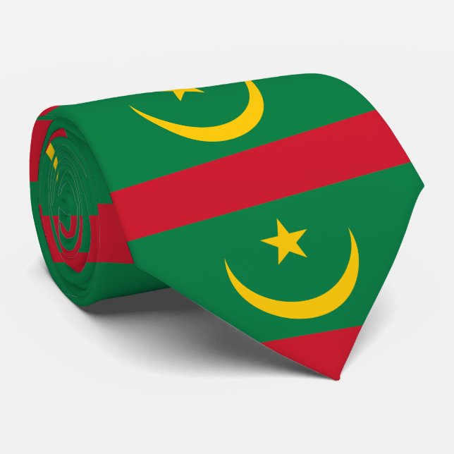 Mauritania Flag Tie (Rolled)
