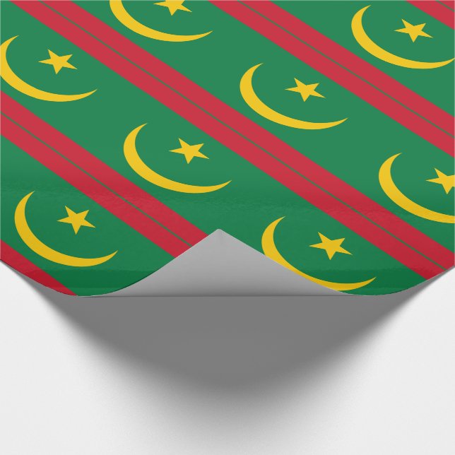 Mauritania Flag Wrapping Paper (Corner)