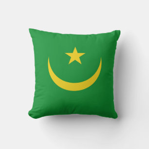 Mauritania Flag x Flag Pillow