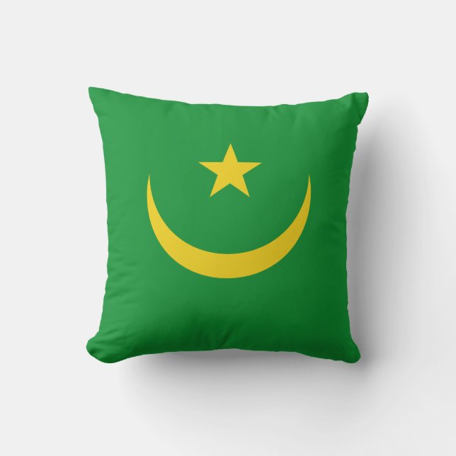 Mauritania Flag x Flag Pillow (Front)