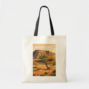 Mauritania Illustration Travel Art Vintage Tote Bag