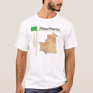 Mauritania Map + Flag + Title T-Shirt