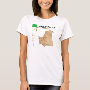 Mauritania Map + Flag + Title T-Shirt