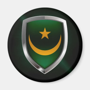 Mauritania Metallic Emblem Magnet