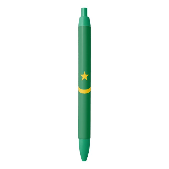 Mauritania Old Flag Black Ink Pen (Front Vertical)