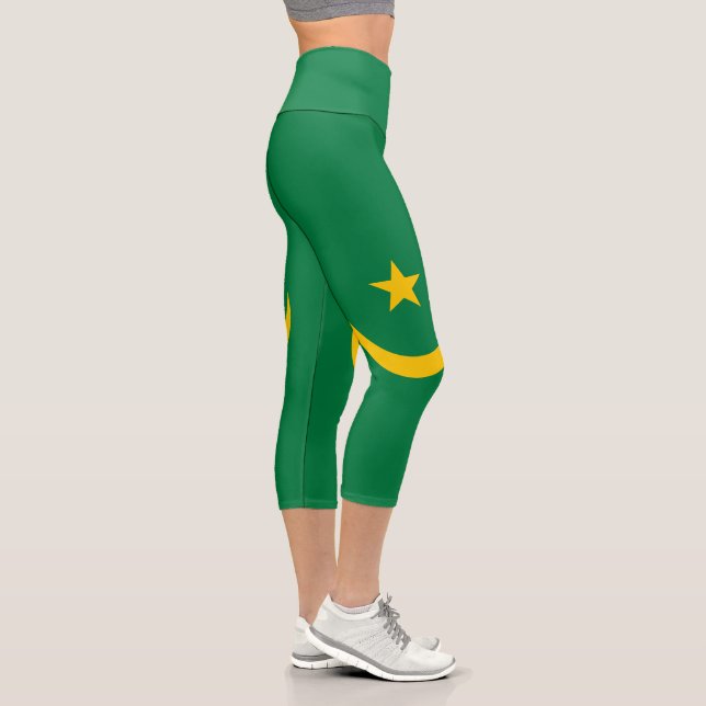 Mauritania Old Flag Capri Leggings (Right)