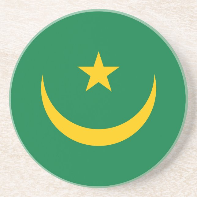 Mauritania Old Flag Coaster (Front)