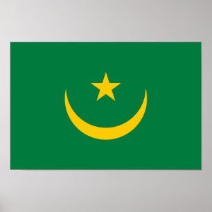 Mauritania Old Flag Poster