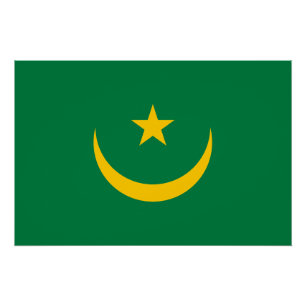 Mauritania Old Flag Poster