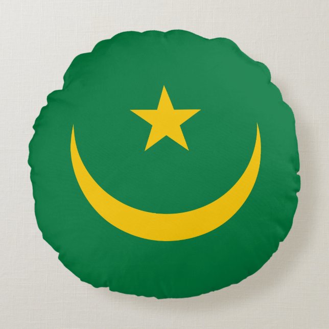 Mauritania Old Flag Round Cushion (Front)