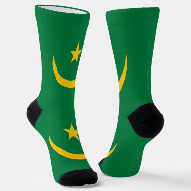 Mauritania Old Flag Socks (Angled)