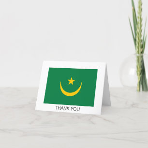 Mauritania Old Flag Thank You Card