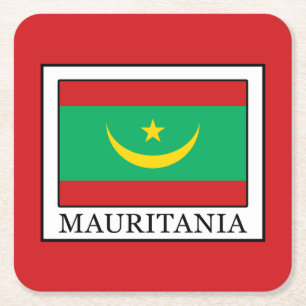 Mauritania Square Paper Coaster