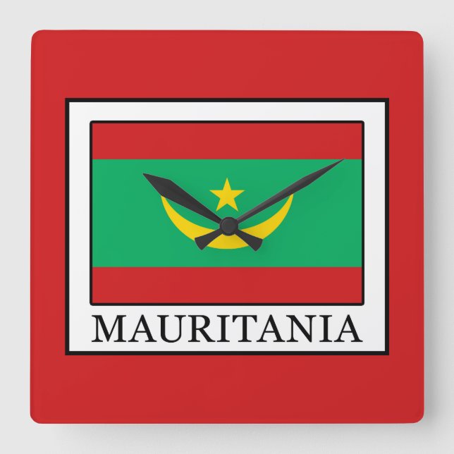 Mauritania Square Wall Clock (Front)