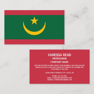 Mauritanian Flag, Flag of Mauritania Business Card