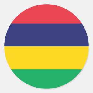 Mauritian Flag, Flag of Mauritius Classic Round Sticker