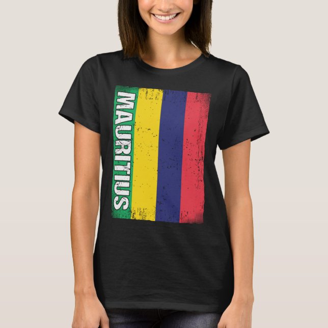 Mauritian Flag Mauritius T-Shirt (Front)