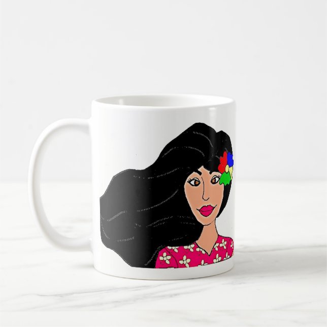 Mauritian lady coffee mug (Left)