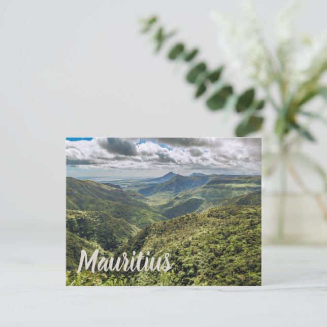 Mauritius Black River Gorges Viewpoint gift Holiday Postcard (Standing Front)