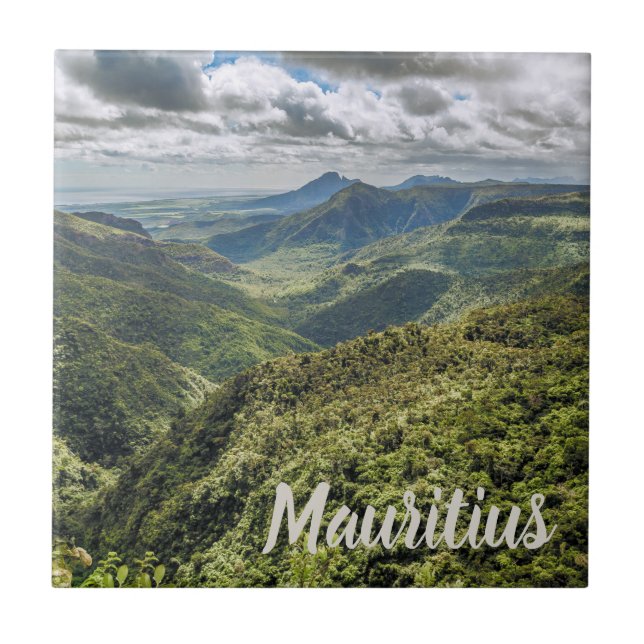 Mauritius Black River Gorges Viewpoint gift Tile (Front)