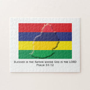 MAURITIUS   Blessed Nation   MAURITIAN FLAG Jigsaw Puzzle
