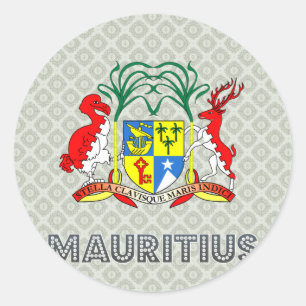 Mauritius Coat of Arms Classic Round Sticker