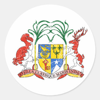 Mauritius Coat Of Arms Classic Round Sticker