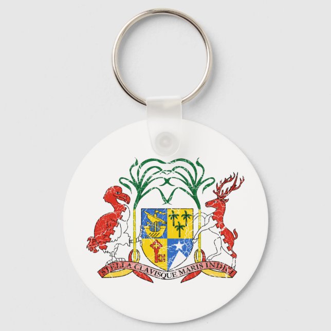 Mauritius Coat Of Arms Key Ring (Front)