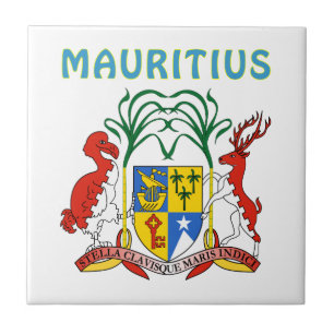 Mauritius Coat Of Arms Tile