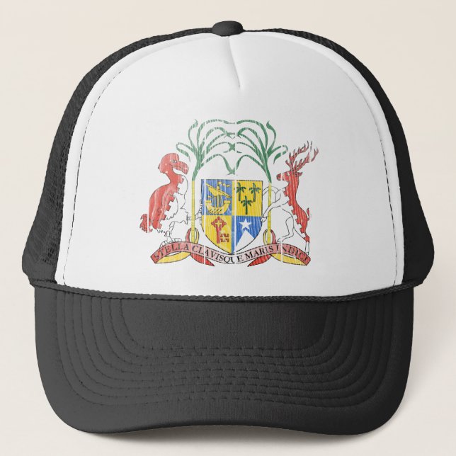 Mauritius Coat Of Arms Trucker Hat (Front)