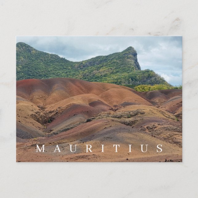 Mauritius coloured soil view postcard (Front)