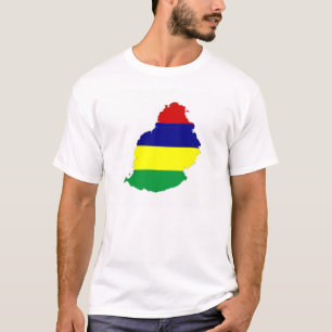 mauritius country flag map shape symbol T-Shirt