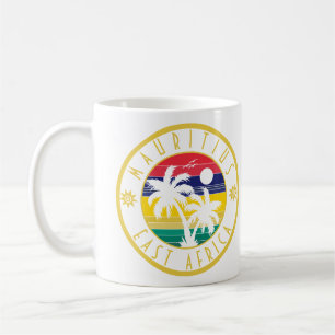 Mauritius East Africa Retro Sunset Souvenirs 60s Coffee Mug