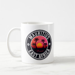 Mauritius East Africa Retro Sunset Souvenirs 60s Coffee Mug
