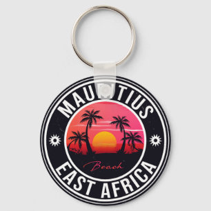 Mauritius East Africa Retro Sunset Souvenirs 60s Key Ring