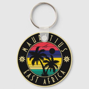 Mauritius East Africa Retro Sunset Souvenirs 60s Key Ring