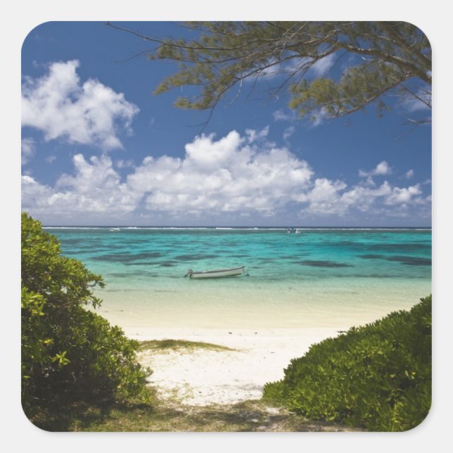 Mauritius, Eastern Mauritius, Belle Mare, East Square Sticker (Front)