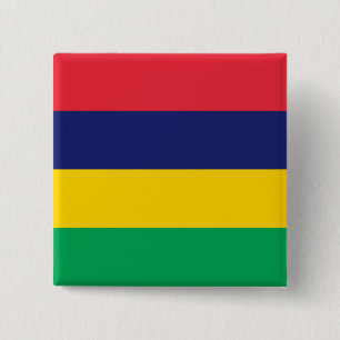 Mauritius Flag 15 Cm Square Badge