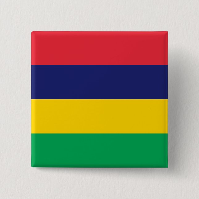 Mauritius Flag 15 Cm Square Badge (Front)