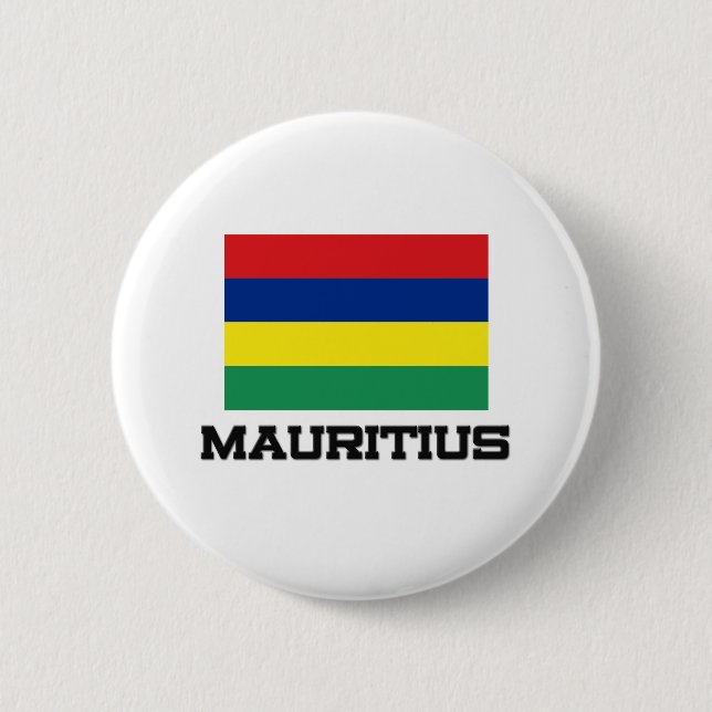 Mauritius Flag 6 Cm Round Badge (Front)