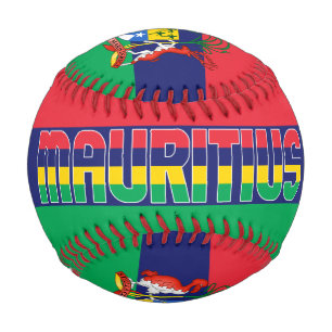 Mauritius Flag and Coat of Arms Patriotic Baseball