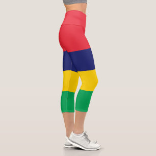 Mauritius Flag Capri Leggings
