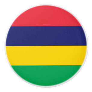 Mauritius Flag Ceramic Knob