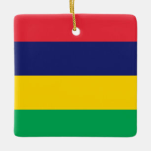 Mauritius Flag  Ceramic Ornament